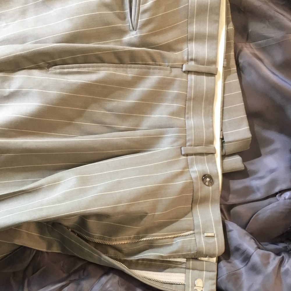 SAVILE ROW 2-Button Custom Pinstripe Tan Suit RARE - Picture 7 of 8